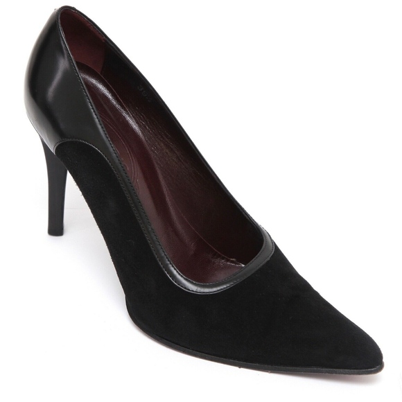 TOD'S Black Pump Suede Leather Pointed Toe Slip On